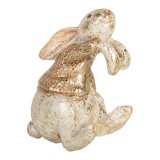Cumpara ieftin Figurina Iepuras Paste polirasina bej aurie 6x5x7 cm