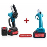 Foarfeca electrica de gradina, 2 acumulatori 48 V 8 Ah, diametru 30 mm + Cadou Drujba Fierastrau Electric 6 inch Campion PRO, 48v cu 2 acumulatori 8ah