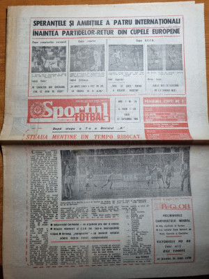 sportul fotbal 27 septembrie 1985-tudorel stoica,costica stefanescu,mircea sandu foto