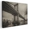 Tablou Podul Brooklyn New York USA, alb, negru 1538 Tablou canvas pe panza CU RAMA 30x40 cm