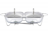 Chafing dish / Vas termorezistent cu incalzitor Helios, Ambition, 5 L, sticla