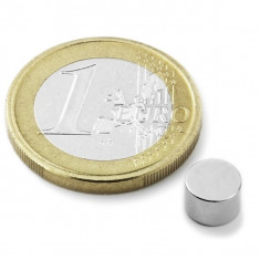 Magnet neodim disc Ø6&#215;4 mm, putere 1 kg, N38