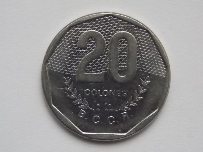 20 COLONES 1985 COSTA RICA