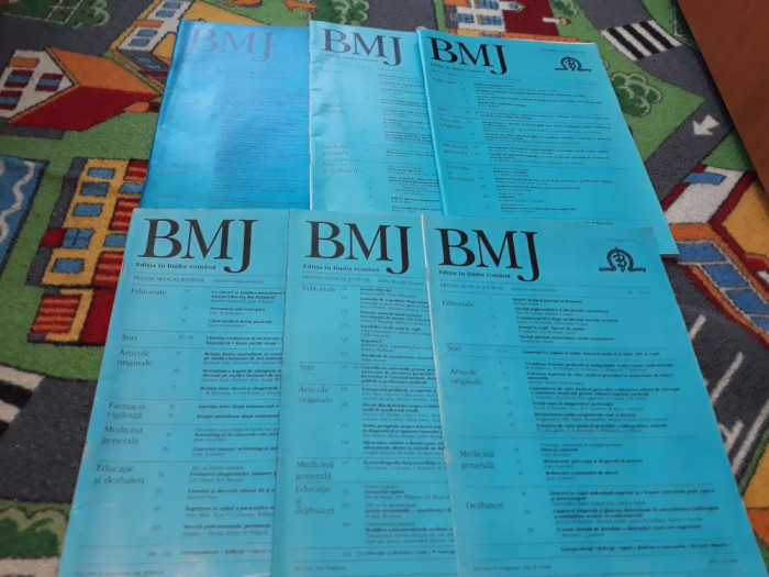 REVISTA BRITISH MEDICAL JOURNAL BMJ EDITIE LIMBA ROMANA LOT 6 BUC
