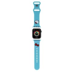 Curea Hello Kitty Silicone Kitty Head pentru Apple Watch 42mm / 41mm / 40mm / 38mm Series, Albastra