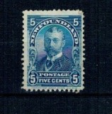 Newfoundland 1899 - Regele George V, 5c, nestampilat
