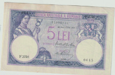 * Bancnota 5 lei 1928 128 foto