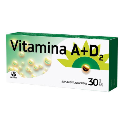 Vitamina A+D2 Biofarm 30cps foto