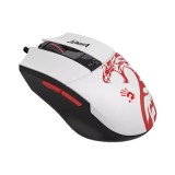 Mouse optic cu fir pentru gaming A4Tech L65-Max 10 butoane 12000dpi negru-alb