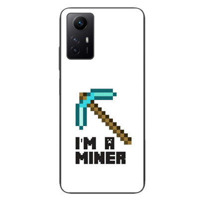 Husa compatibila cu Xiaomi Redmi Note 12s Silicon Gel Tpu Model Minecraft Miner foto