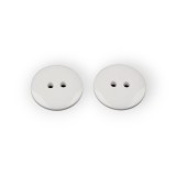 Set 10 nasturi lenjerie, rezistenti la spalare 95C, diametru 17,7 mm, Alb, Crisalida