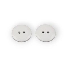 Set 10 nasturi lenjerie, rezistenti la spalare 95C, diametru 17,7 mm, Alb