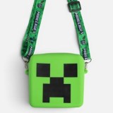 Gentuta din silicon pentru copii, verde, cu model Minecraft, 11x11 cm, CMCLASS