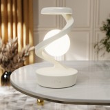Cumpara ieftin Lampa inteligenta rotativa ZYTEQ, pentru birou/noptiera, cu control multiplu, senzor miscare, lumina RGB si de noapte, baterie incorporata, alba