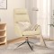 Scaun de relaxare, crem, material textil - 2