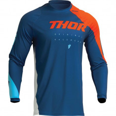 Tricou cross/atv Thor Sector Edge, albastru/portocaliu, marime S