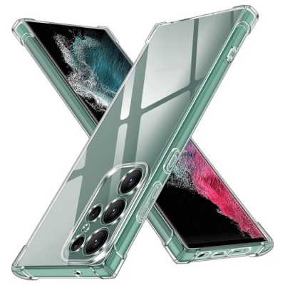 Husa pentru Samsung Galaxy S22 Ultra 5G - Techsuit Shockproof Clear Silicone - Clear foto