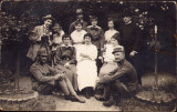 HST P736 Poză militari austro-ungari cu Kappenabzeichen și preot