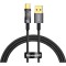Cablu Date/Incarcare Baseus CATS000201, USB la USB Type-C Fast Charging, 1m, 100W, Negru