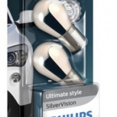 SET 2 BECURI SEMNALIZARE PY21W 12V (blister) SILVER VISION PHILIPS