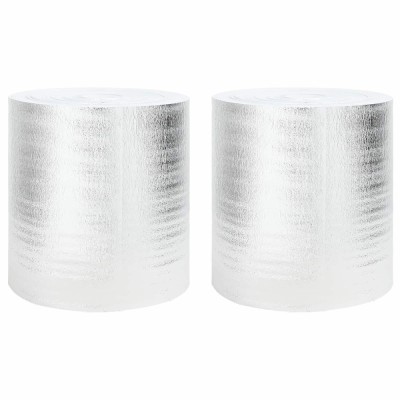 vidaXL Reflector de căldură pentru radiator 2 pcs Argintiu 25 x 0,5 m 42009832 foto