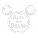 Cumpara ieftin Sticker Decorativ Auto Baby On Board Micunealta Secreta 20 x 17 cm Model 16 Alb, Oem