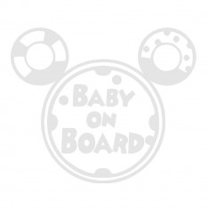 Sticker Decorativ Auto Baby On Board Micunealta Secreta 20 x 17 cm Model 16 Alb