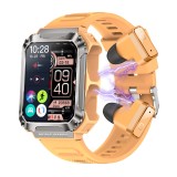 Cumpara ieftin Ceas smartwatch cu casti Bluetooth incorporate, USSPY, ritm cardiac, tensiune arteriala, calorii, monitor de somn, pedometru si tracker de fitness, af
