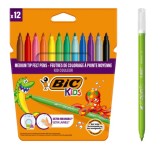 Carioca BIC Kids Kid Couleur, ultralavabile, diverse culori, 12 buc/set