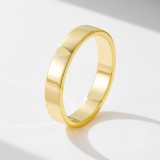 Cumpara ieftin Inel verigheta din Argint 925 Aurit Model Banda Simpla, Verigheta Minimalista cu Profil Drept