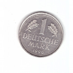 Moneda Germania 1 mark/marca 1990 J, stare foarte buna, curata