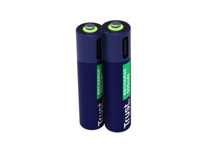 Baterii reincarcabile AAA Trust, incarcate prin USB-C, putere intrare 1.2W, foto