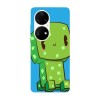 Husa compatibila cu Huawei Nova 9 model Cute Creeper, Silicon, TPU, Viceversa, Transparent, Carcasa