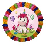 Pinata pentru petreceri, 35 cm, multicolora, model Unicorn Multicolor