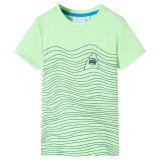 Tricou pentru copii, verde neon, 128, vidaXL