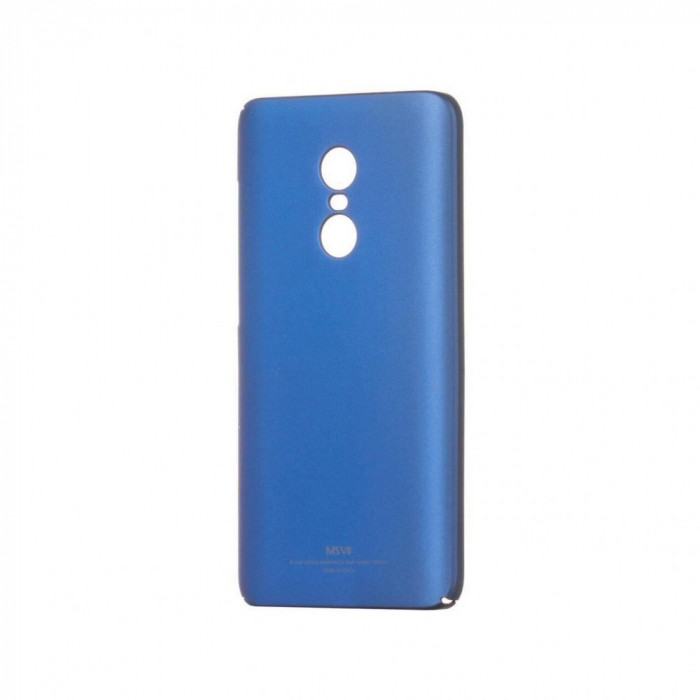 Husa MSVII Albastra + Folie Protectie Sticla Pentru Xiaomi Redmi Note 4,4X (MediaTek)