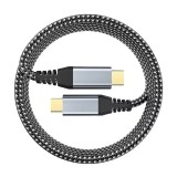 Cablu USB C la USB C LDLrui, 1.8 m, nylon, metal, multicolor