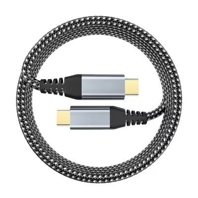 Cablu USB C la USB C LDLrui, 1.8 m, nylon, metal, multicolor foto