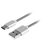 Cablu de incarcare si transfer de date GoGEN USB / USB-C, 1 m, impletitura