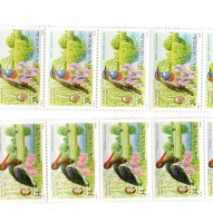 UNGARIA 2000, Fauna, Pasari, Flora, Parcuri, carnet, serie neuzata, MNH