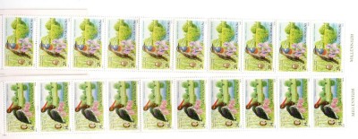 UNGARIA 2000, Fauna, Pasari, Flora, Parcuri, carnet, serie neuzata, MNH foto