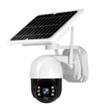 Camera de supraveghere PTZ cu panou solar, 4G Lite, Detectie umana, 2 moduri Talkback, Pan&amp;Tilt, Full HD Night Vision, IP65, WiFi, Aplicatie Tuya, SD