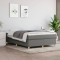vidaXL Cadru de pat box spring, gri &icirc;nchis, 140x190 cm, textil