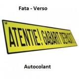 Placa Fata/Verso &quot;Atentie! Gabarit depasit!&quot; Aluminiu reflectorizant