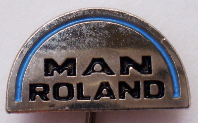 I.605 INSIGNA STICKPIN GERMANIA AUTO AUTOCAMION MAN ROLAND L14mm foto