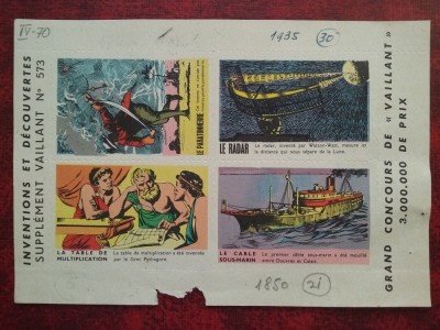 Viniete-Inventii si descoperiri-supliment Vaillant Nr.573 foto