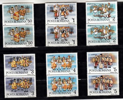 A11 TX9 11 - 1986 - Obiceiuri folclorice romanesti de Anul Nou - perechi doua foto