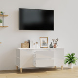 Comoda TV, alb extralucios, 102x44,5x50 cm, lemn prelucrat GartenMobel Dekor, vidaXL