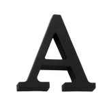 Semn Litera Cu Locas Fixare - 95mm / Negru-antic / A