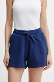 Silvian Heach pantaloni scurți STEFFI culoarea albastru marin, neted, high waist, GPP25115SH